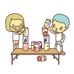 空き缶積みゲーム