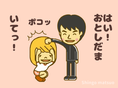 ゲンコツをあげる