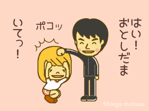 ゲンコツをあげる