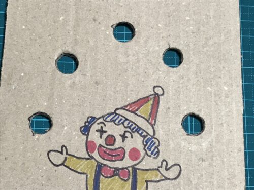 5つの穴が空きました