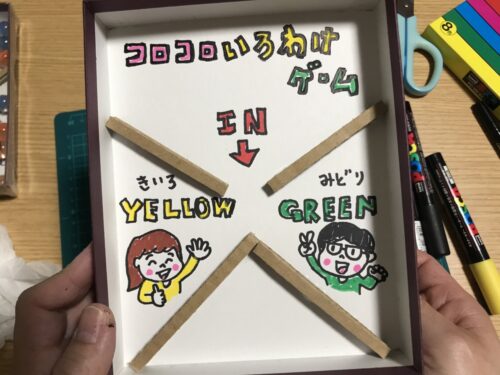 ボンドが乾いたら色を書く