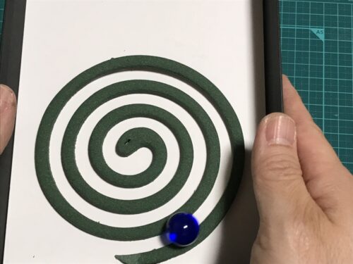 ビー玉を試しに回してみる